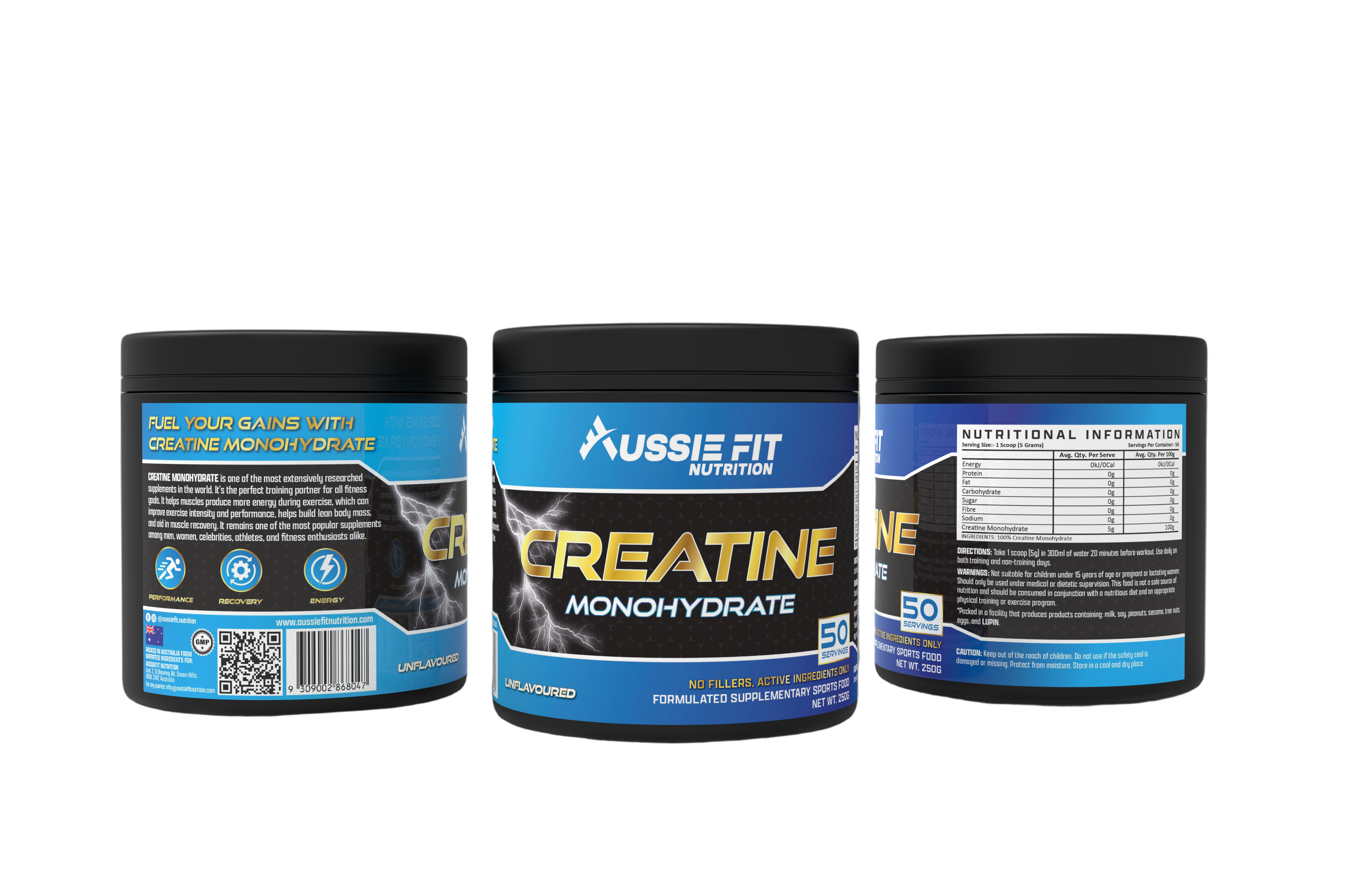 100% Pure CREATINE MONOHYDRATE 250g